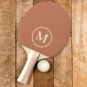 Monogram Stevig Bleek Roos Kleur Tafeltennisbatje