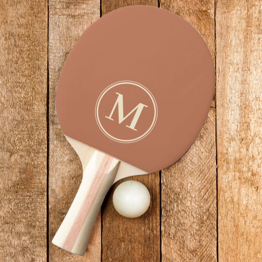 Monogram Stevig Bleek Roos Kleur Tafeltennisbatje