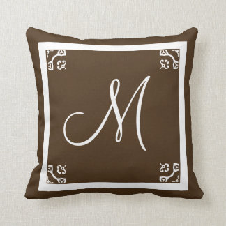 MONOGRAM stevig bruin, aangepast Kussen