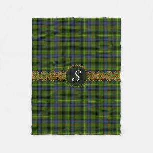 Monogram Stewart Hunting Tartan Fleece Deken