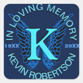 Monogram Sticker Blue (Voorkant)