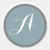 Monogram Sticker en Envelopzegel (Voorkant)