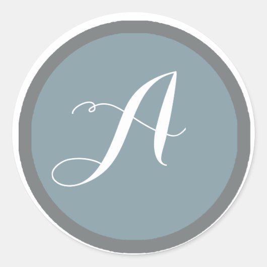 Monogram Sticker en Envelopzegel (Voorkant)