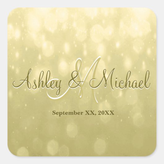 Monogram Sticker | Geel goud (Voorkant)