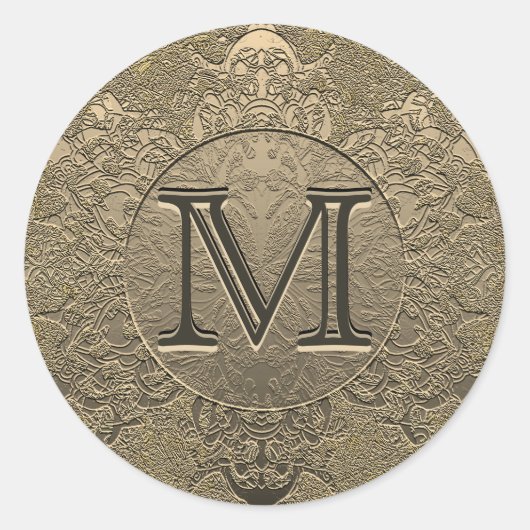 Monogram Sticker | goud (Voorkant)