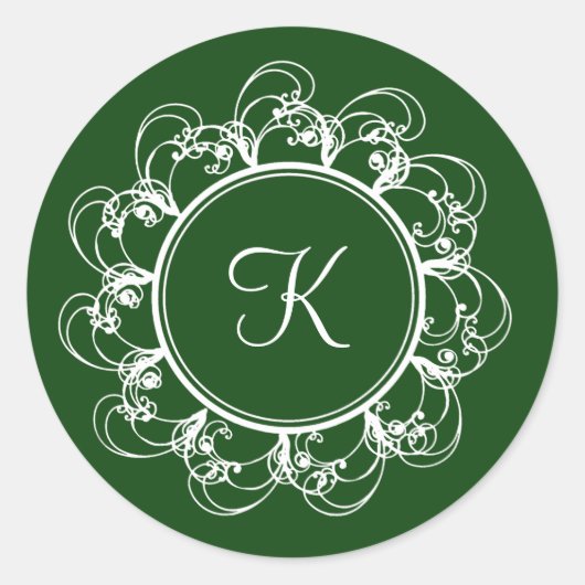 Monogram Sticker (groen) (Voorkant)