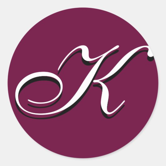 Monogram Sticker - "K" (Voorkant)