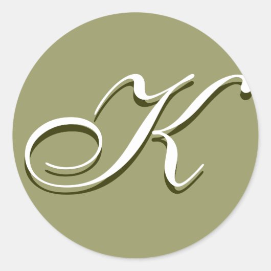 Monogram Sticker K Bord Groen (Voorkant)