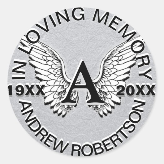 Monogram Sticker Silver (Voorkant)