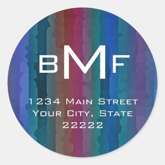 Monogram Sticker Techno Streaks (Voorkant)