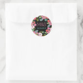 Monogram stickers Boho floral bruiloft (Tas)