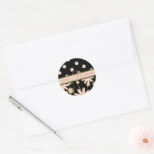Monogram stickers roze wilde bloemen en polka stip (Envelop)