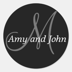 Monogram Stickers voor bruiloft Bride Groom