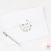 Monogram Stickers voor Favor Pastel Roze (Envelop)
