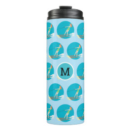 Monogram -stijl Waterski Thermosbeker