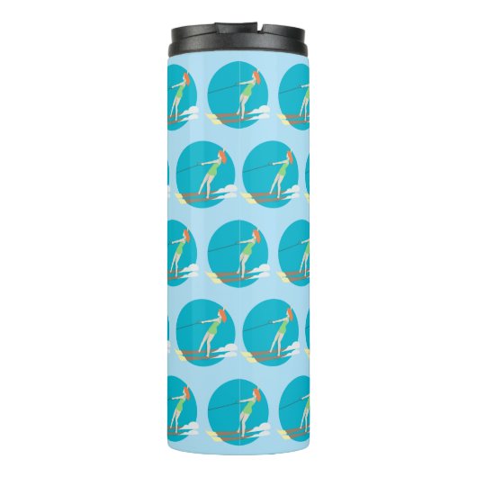 Monogram -stijl Waterski Thermosbeker (Achterkant)