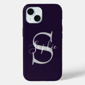 Monogram stijlvol Case-Mate iPhone case (Achterkant)
