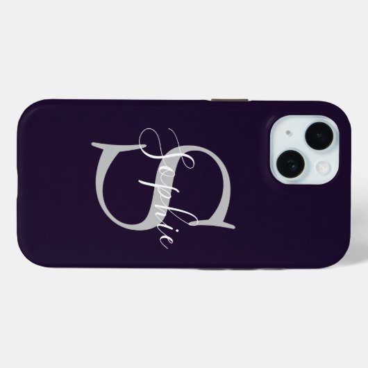 Monogram stijlvol Case-Mate iPhone case (Achterkant (horizontaal))