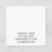 Monogram stijlvol eenvoudig vierkante visitekaartje (Achterkant)