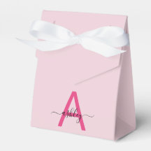 Monogram Stijlvol Modern Hot Pink
