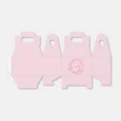 Monogram Stijlvol Modern Hot Pink Bedankdoosjes (Uitgevouwen)