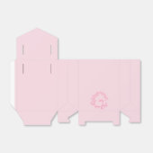 Monogram Stijlvol Modern Hot Pink Bedankdoosjes (Uitgevouwen)