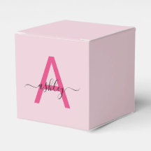 Monogram Stijlvol Modern Hot Pink