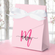 Monogram Stijlvol Modern Hot Pink