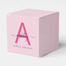 Monogram Stijlvol Modern Hot Pink