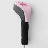 Monogram Stijlvol Modern Hot Pink Golfheadcover (Schuin)