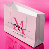 Monogram Stijlvol Modern Hot Pink Groot Cadeauzakje