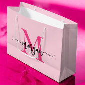 Monogram Stijlvol Modern Hot Pink Groot Cadeauzakje