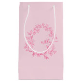 Monogram Stijlvol Modern Hot Pink Klein Cadeauzakje (Voorkant)