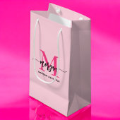 Monogram Stijlvol Modern Hot Pink Klein Cadeauzakje