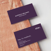 Monogram stijlvol, modern, minimalistisch bedrijf visitekaartje