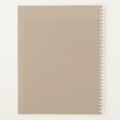 Monogram Stijlvol Modern Minimalistisch Beige Planner (Achterkant)