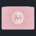 Monogram stijlvol Roos Gold Glitter Sjabloon Trend iPad Pro Cover<br><div class="desc">Monogram stijlvol Roos Gold Glitter Sjabloon Trendy Girly Elegant Modern iPad Smart Hoesje.</div>