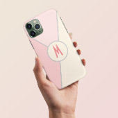 monogram Stijlvol roze kleurenblok Case-Mate iPhone Case