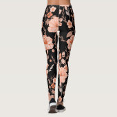Monogram Stijlvol script aan de zijkanten Zwart bl Leggings (Achterkant)