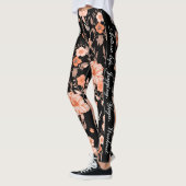 Monogram Stijlvol script aan de zijkanten Zwart bl Leggings (Links)