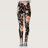 Monogram Stijlvol script aan de zijkanten Zwart bl Leggings (Voorkant)