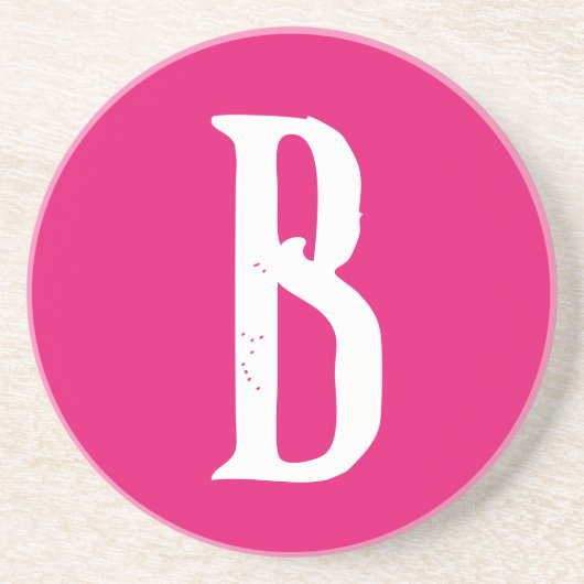 MONOGRAM STIJLVOL SCRIPT ZANDSTEEN ONDERZETTER (Voorkant)