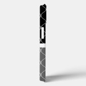 Monogram - Stijlvol zwart-wit kantpatroon Case-Mate iPhone Case (Achterkant / Rechts)