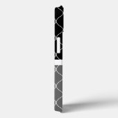 Monogram - Stijlvol zwart-wit laderpatroon Case-Mate iPhone Case (Achterkant / Rechts)