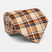 Monogram Stijlvolle Herfst-Herfst Plaid Pattern Ne Stropdas (Opgerold)