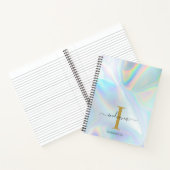 Monogram Stijlvolle Holographic Custom Initiaal Na Notitieboek (Binnen)