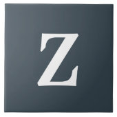 Monogram Stijlvolle kleur op houtbasis Tegeltje (Voorkant)