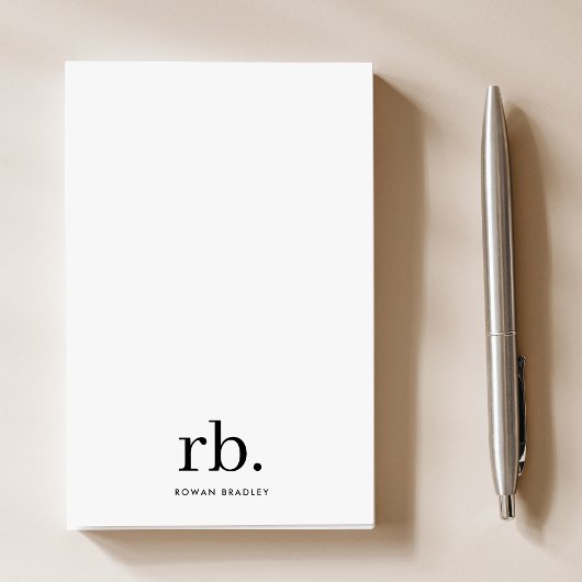 Monogram Stijlvolle Modern Minimalistische Rendy Post-it® Notes