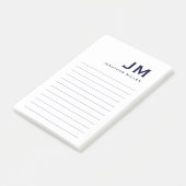 Monogram stijlvolle, moderne, minimalistische uitg post-it® notes (Schuin)