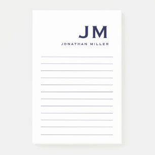 Monogram stijlvolle, moderne, minimalistische uitg post-it® notes